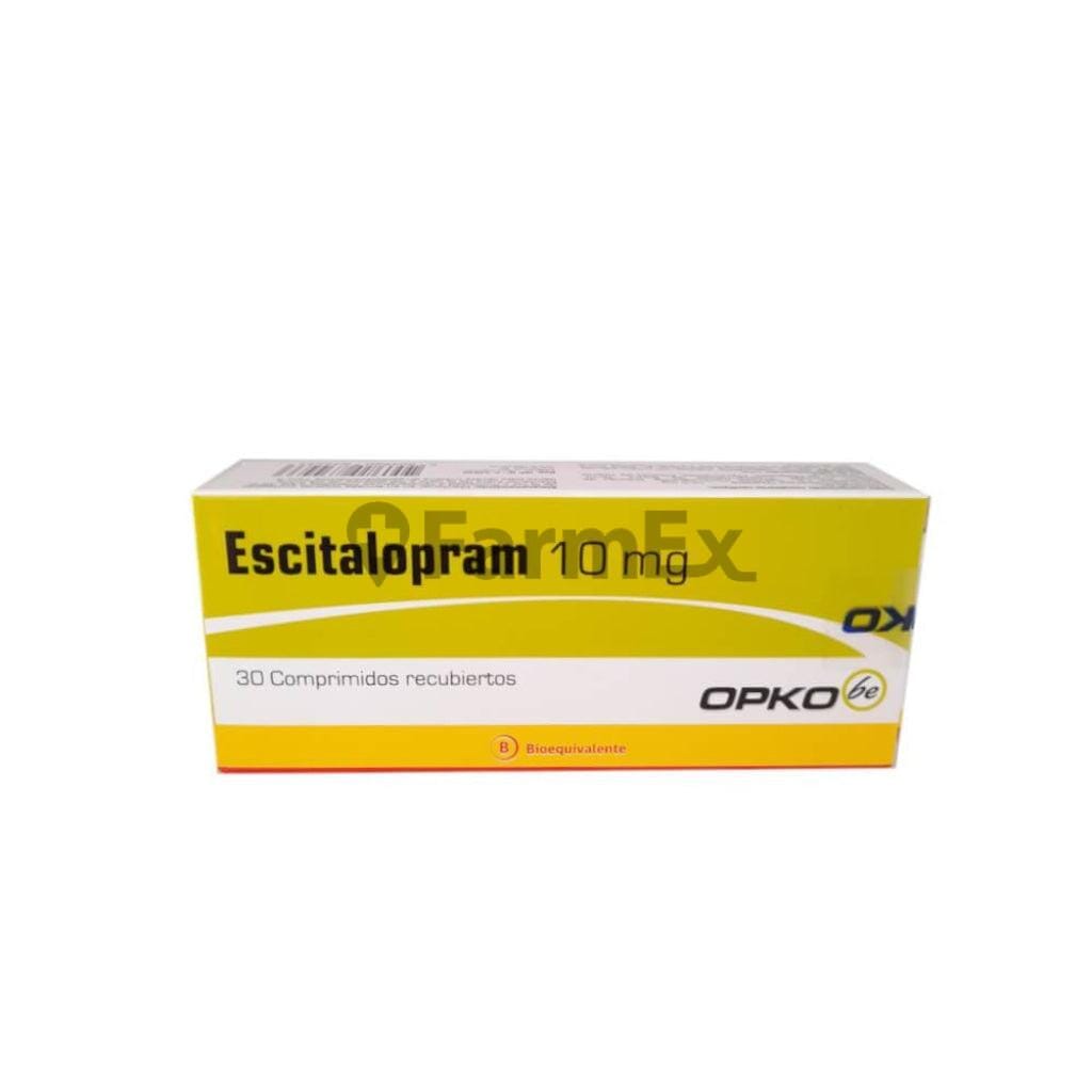 Escitalopram 10 mg x 30 comprimidos "Ley Cenabast" susc-1 de 6 meses Farmex-Suscripciones-Persistente
